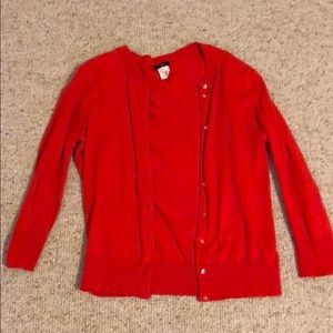 JCrew Red Cardigan, Size XS